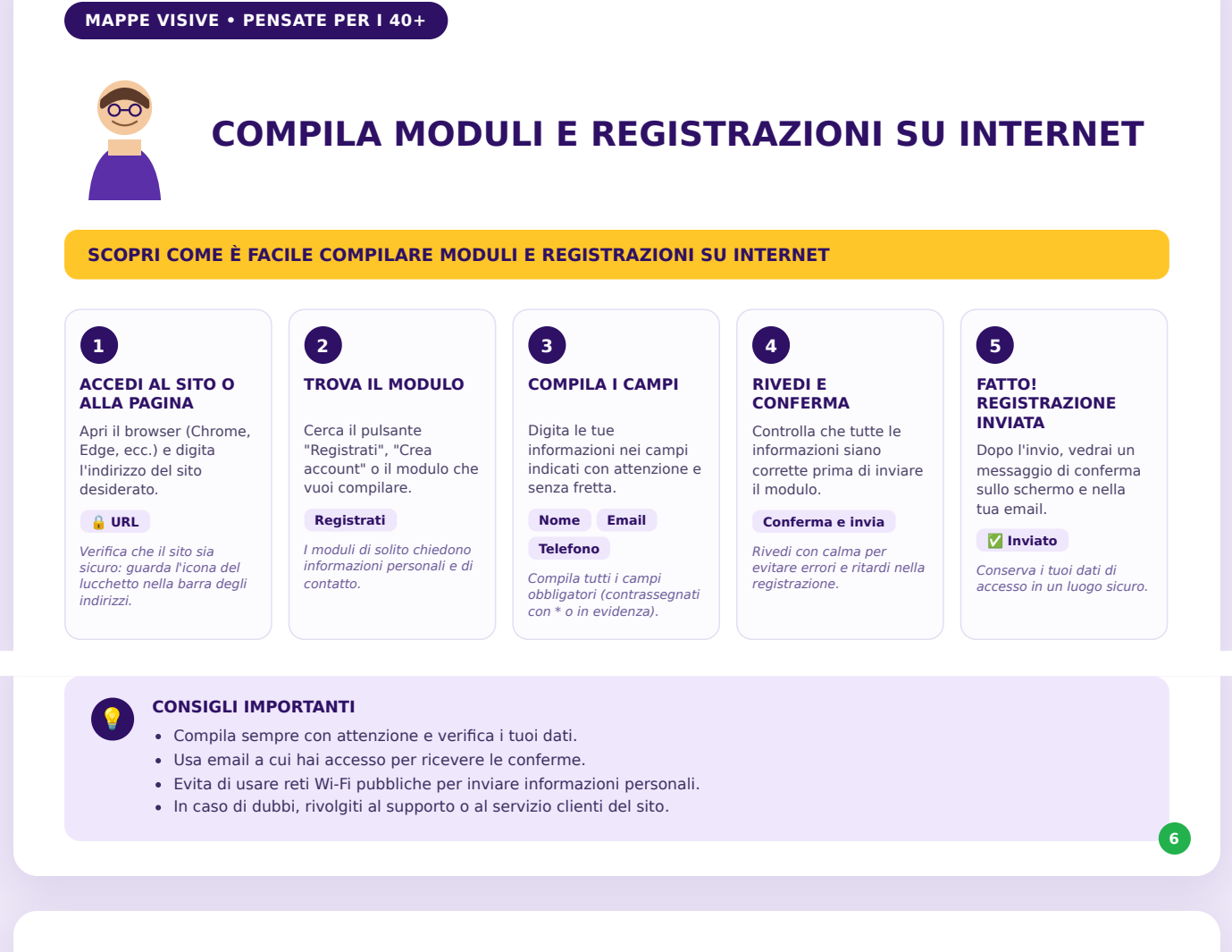 Compilare moduli e registrazioni online